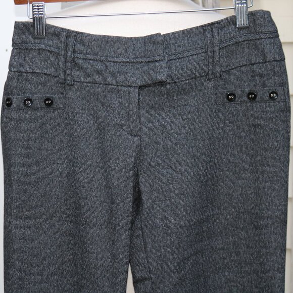 Joe B by Joe Dembasset Charcoal Grey Heather Button Pockets Slim Trouser Pants 3 - Picture 2 of 6